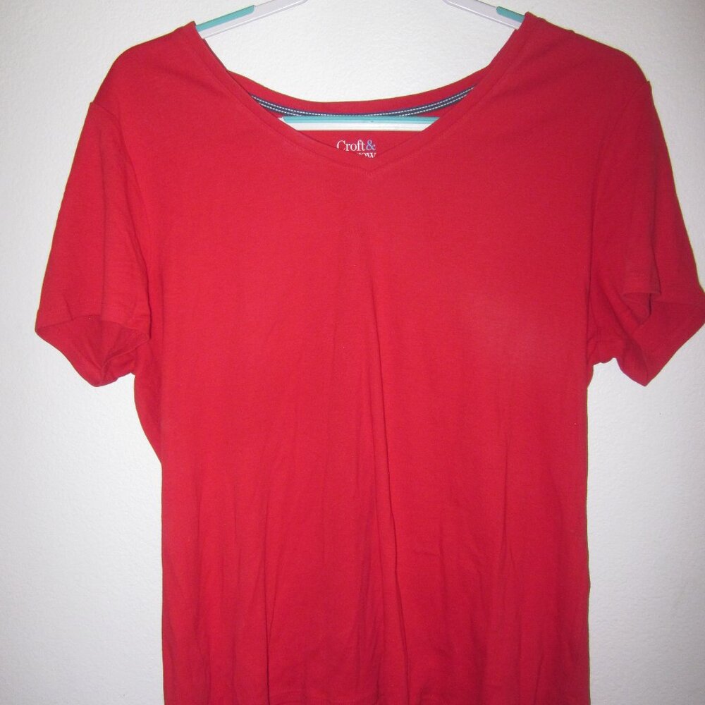 Croft and Barrow The Classic Tee Red Size L